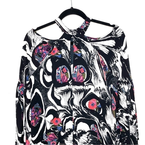 Free People Drift Away Cold Shoulder Tunic Top Multicolored - Picture 9 of 16